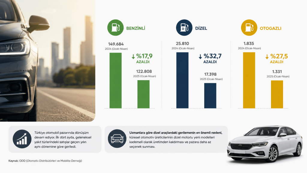 benzinli dizel otogazli arac satis rakamlari 2026 odmd blog Türkiye’de Elektrikli ve Hibrit Otomobiller Rekor Kırıyor: Satışlar 150 Bin Adede Ulaştı