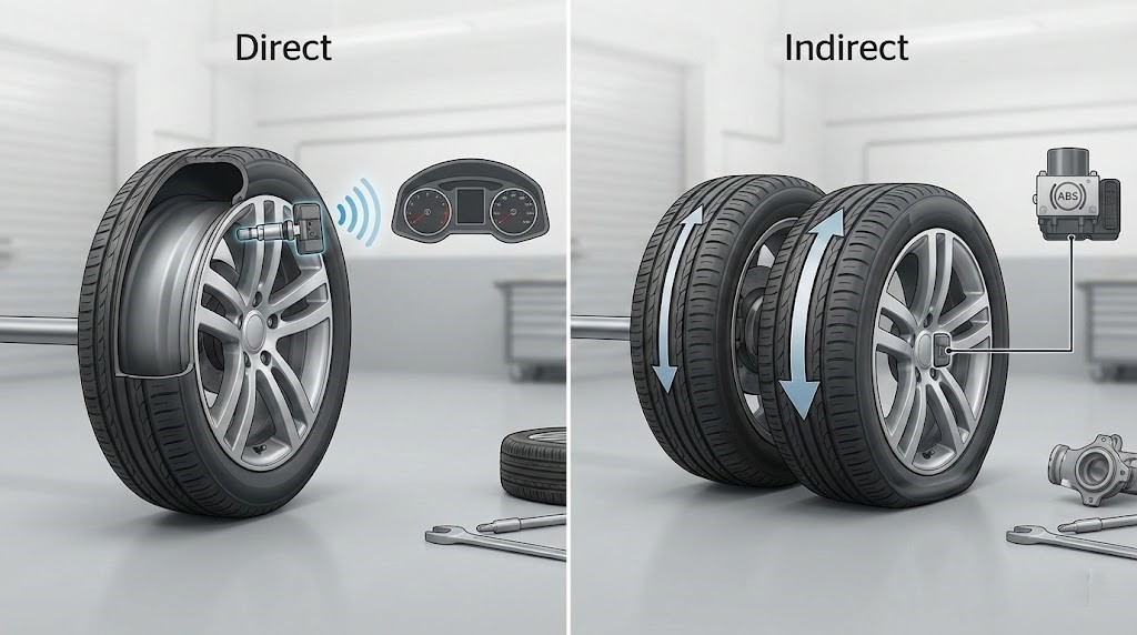 direkt indirekt lastik kaptoru tpms Lastik Kaptörü (TPMS) Nedir? Gösterge Panelindeki Sarı Işık Ne Anlama Geliyor?