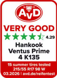 Hankook Ventus Prime 4 Yaz Lastiği: Premium Performans ve Konfor image 16 Hankook Ventus Prime 4 Yaz Lastiği: Premium Performans ve Konfor