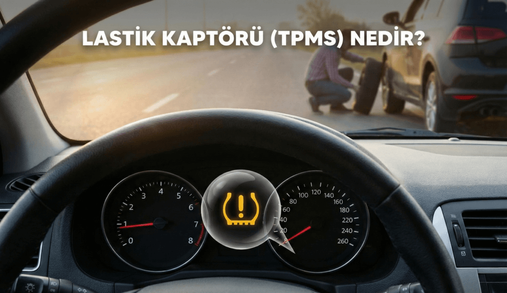 lastik kaptoru nedir gosterge panelinde sari uyari isigi niye yanar Lastik Kaptörü (TPMS) Nedir? Gösterge Panelindeki Sarı Işık Ne Anlama Geliyor?